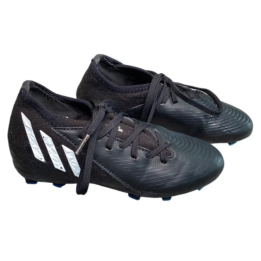 Adidas Predator Edge.3 Soccer Cleats Kids Size 1 Black‎ Good Preloved Cleats